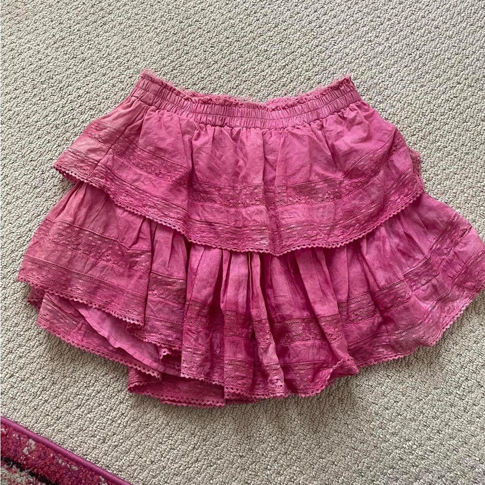 LoveShackFancy Ruffle Mini Skirt - Picture 2 of 3